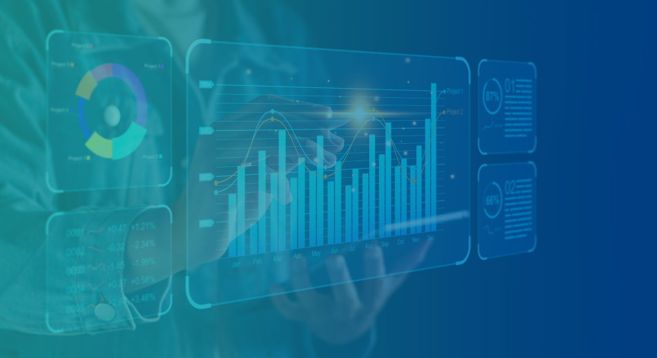 dashboard sobre robot process automation a verde e azul