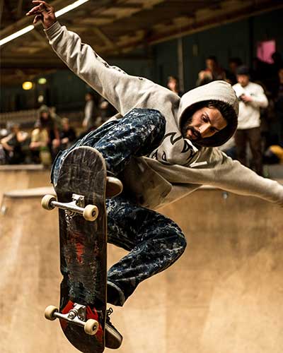 Skateboarder represents agile solutions