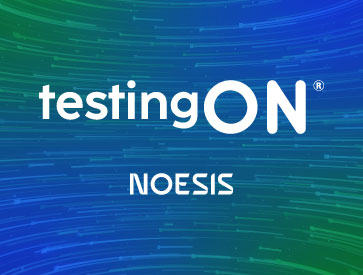 Logótipo da plataforma testingON da Noesis
