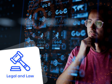 Homem a analisar dados digitais num ecrã.